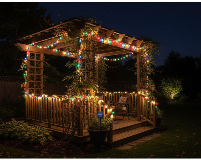 Instalație solară cu 300 LED-uri colorate pentru exterior [3]