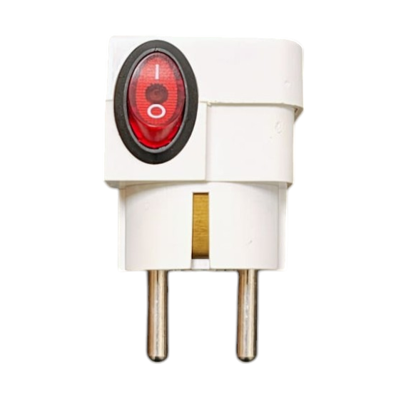 Stecher Adaptor America cu intrerupator cu led rosu ,contacte cupru [2]