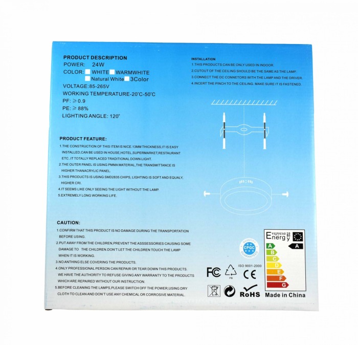 Aplica 24W Patrata - Imagine produs en-gros [4]