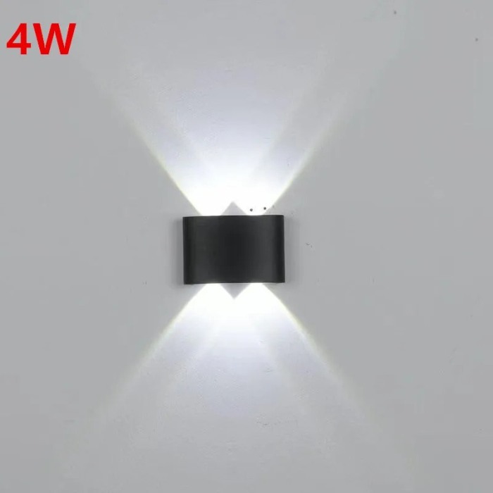 Aplica LED 2x2W Exterior Negru AL-042 6500K - Imagine produs en-gros [3]