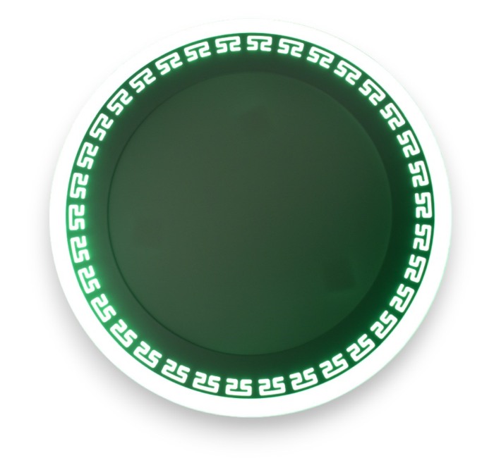 Aplica LED cu model dantelat 18W verde - Imagine produs en-gros [1]