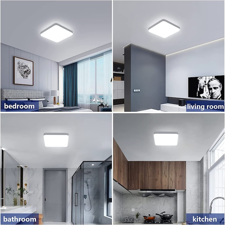 Aplica plafoniera led patrata 25 cm  DX-PC75 36W 220V Lumina calda - Imagine produs en-gros [3]