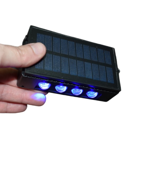 Aplica solara LH-799 de perete, gard  exterior cu LED lumina albastra - Imagine produs en-gros [2]