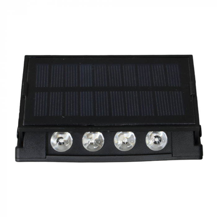 Aplica solara LH-799 de perete gard  exterior cu LED lumina albastra sau rosie sus- jos [3]