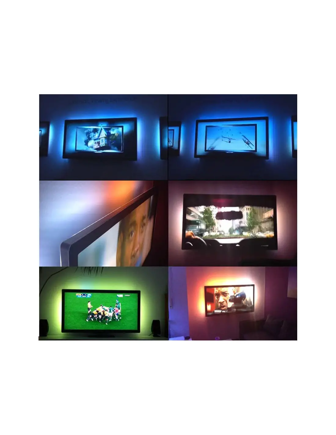 Bandă LED RGB 5050 cu Muzică și Telecomandă – 5m , USB,Negru [7]