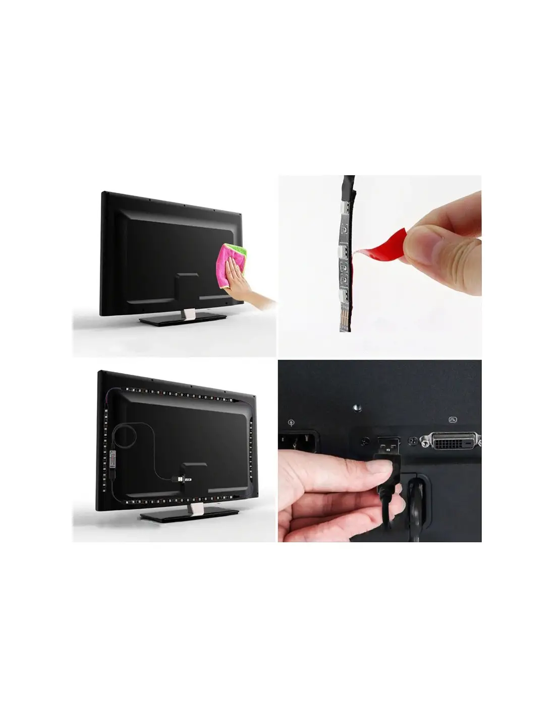 Bandă LED RGB 5m USB cu Muzică și Telecomandă - Imagine produs en-gros [9]