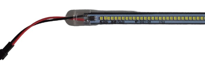 Banda led rigida 220V 4000K 5W, cu suport ,  Dimensiuni 300 X 12 X 6 mm , 72 Leduri  SMD 2835 - Imagine produs en-gros [2]