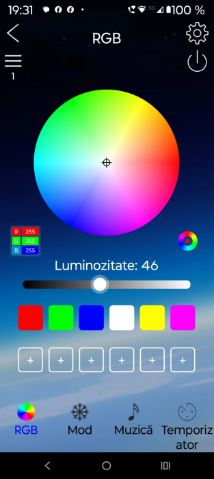 Banda led smart control  5m RGB WFI reactie sonora control vocal si din telecomanda [3]