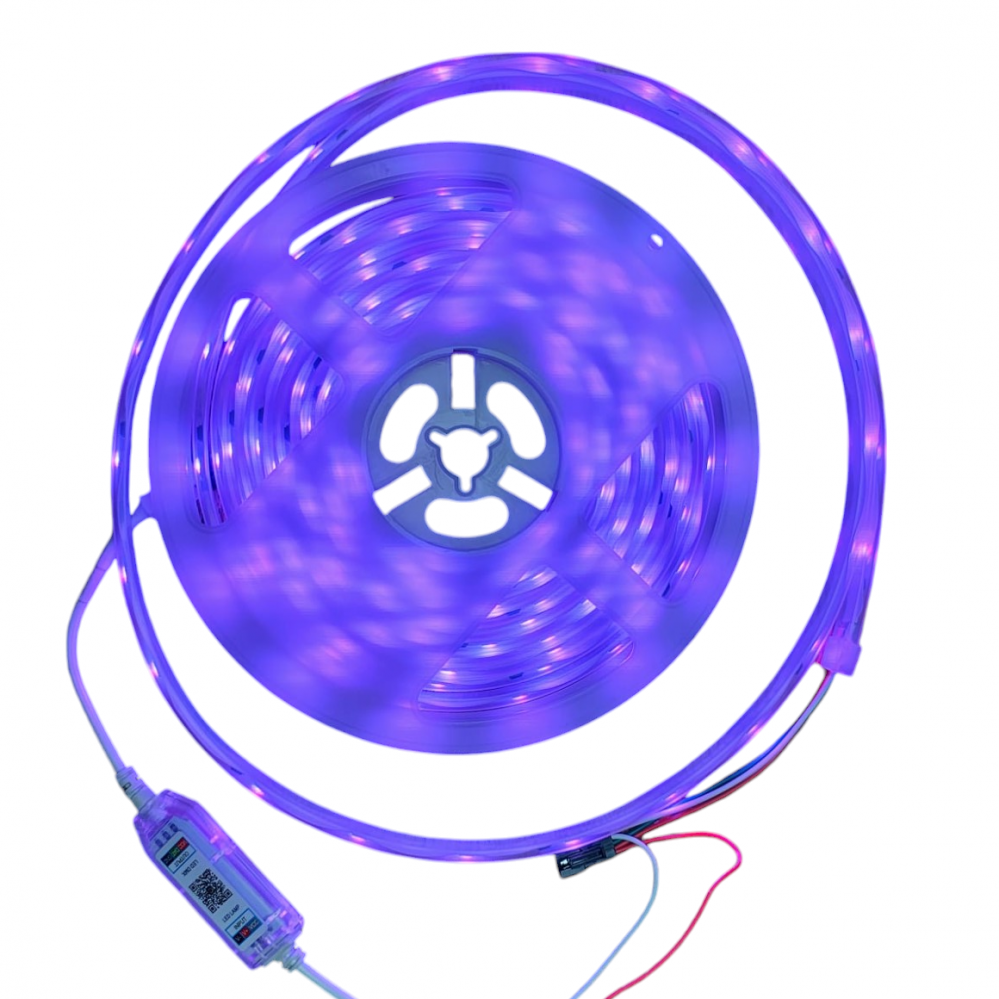 Banda led smart control  5m RGB WFI reactie sonora control vocal si din telecomanda - Imagine produs en-gros [9]