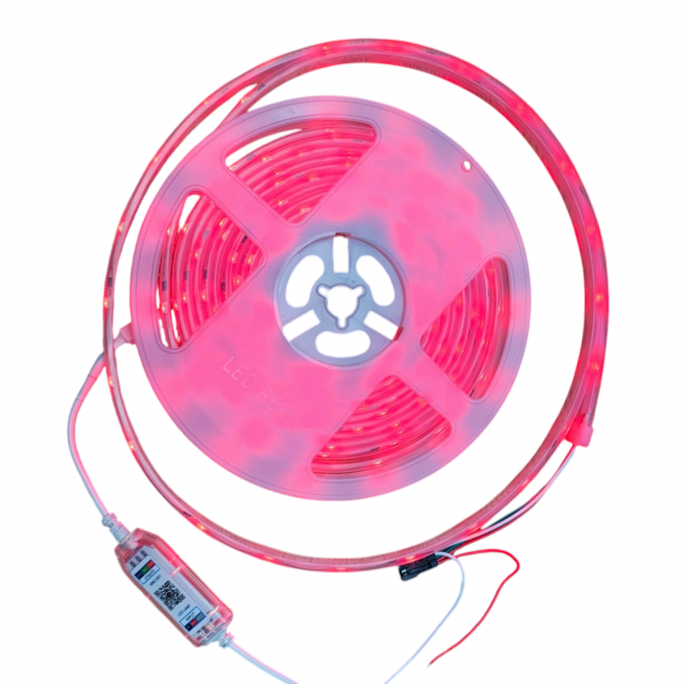 Banda led smart control  5m RGB WFI reactie sonora control vocal si din telecomanda - Imagine produs en-gros [10]