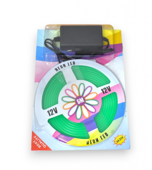 Banda led tip neon Flex verde silicon  SMD2835 Lungime 5m [4]