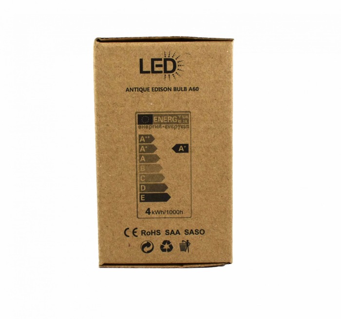Bec A60 E27 Filament 6W Lumina Rece - Imagine produs en-gros [2]