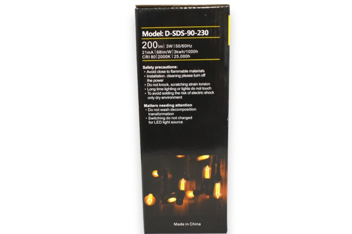 Bec decorativ Vintage in forma de  BRAD ,dimabil 3W E27 D-SDS-90-230 - Imagine produs en-gros [3]