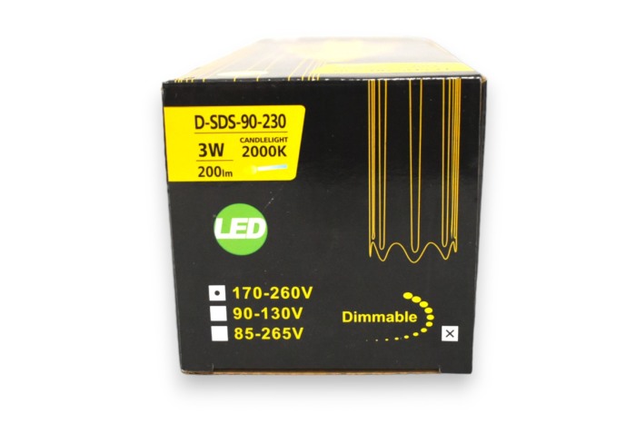 Bec decorativ Vintage in forma de  BRAD ,dimabil 3W E27 D-SDS-90-230 - Imagine produs en-gros [2]