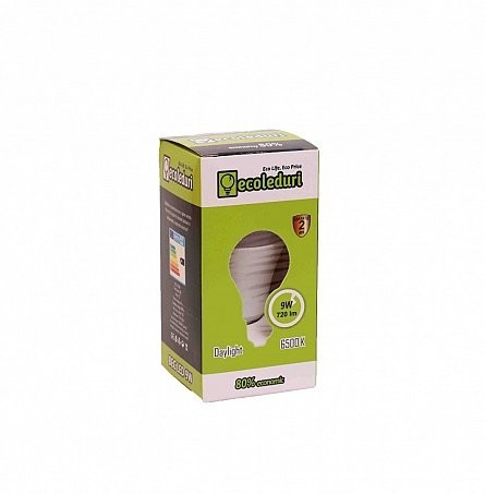 Bec LED E27 9W 6500K Ecoleduri - Imagine produs en-gros [2]