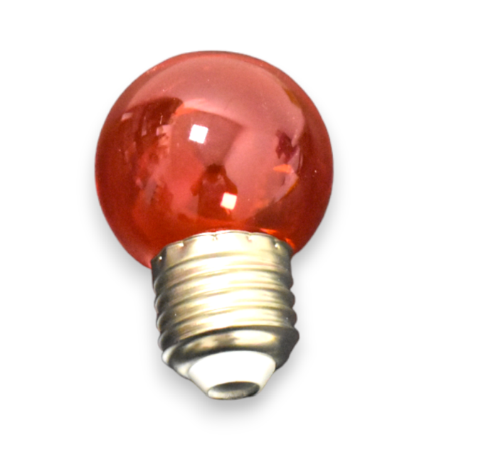 Bec  LED G45 rosu transparent E27 10 buc - Imagine produs en-gros [1]