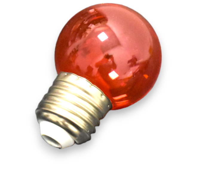 Bec  LED G45 rosu transparent E27 10 buc - Imagine produs en-gros [2]
