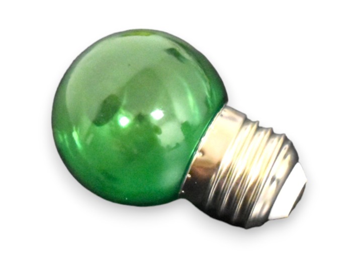 Bec  LED G45 verde transparent E27 set 10 buc - Imagine produs en-gros [1]