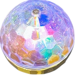 Bec LED RGB rotativ compatibil cu fasung E27,6 leduri colorate diferit , iluminare ambientala, rotatie automata [3]