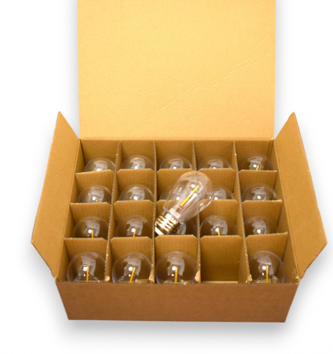 Bec LED E27 S14 1W lumina calda 20 buc [4]