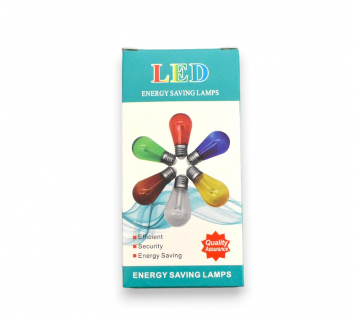 Bec  LED S14 galben E27 transparent [6]