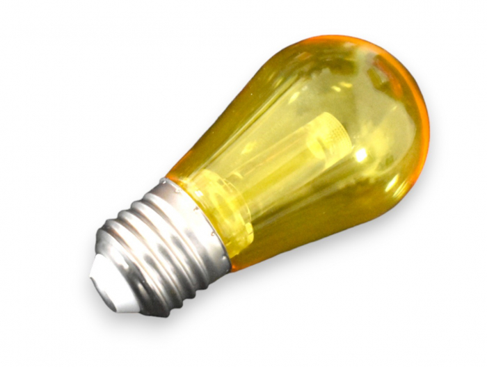 Bec  LED S14 galben E27 transparent [2]