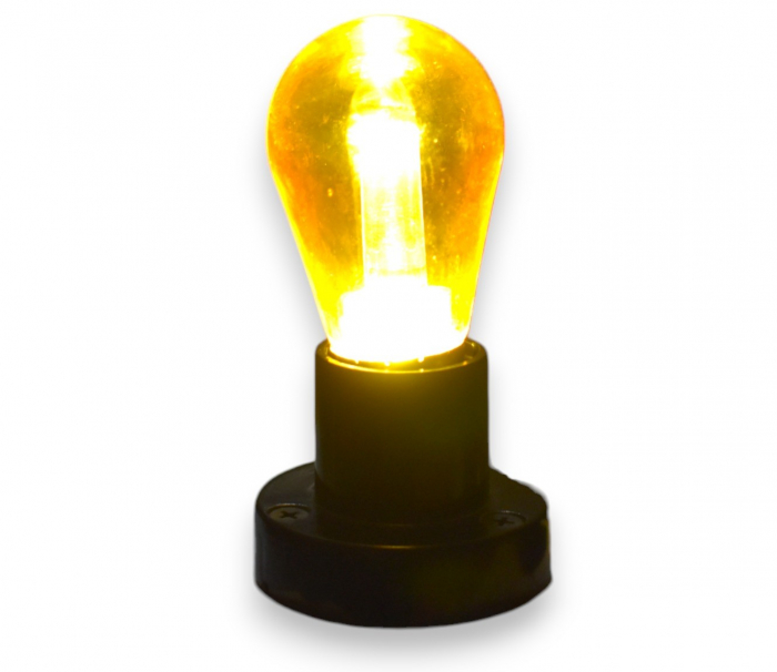 Bec  LED S14 galben E27 transparent [3]