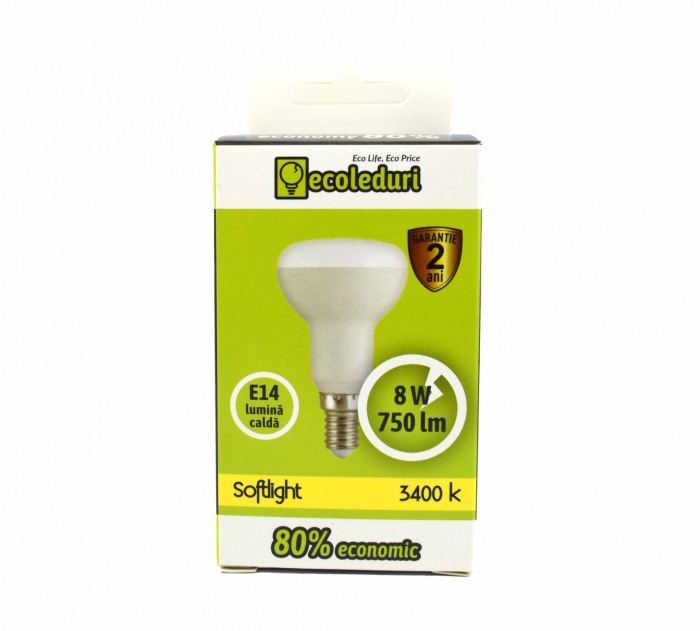 Bec R50 E14 8W Ecoled 3400K - Imagine produs en-gros [2]