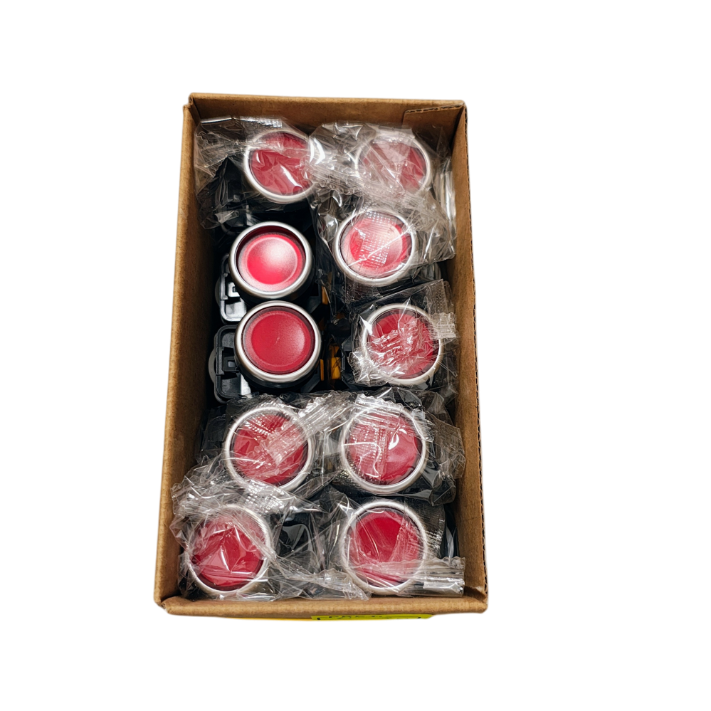 Buton industrial rosu LA38 10A 415V NO NC pentru panou electric [7]