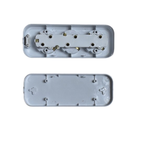 Cap pentru prelungitor, 3 prize, contact cupru, plastic ignifug YW-5813 - Imagine produs en-gros [2]