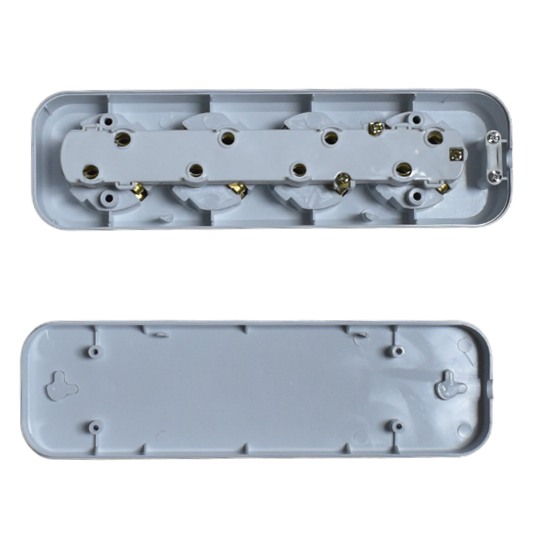Cap prelungitor cu patru posturi Schuko contact cupru, plastic ignifugYW-5814 - Imagine produs en-gros [3]
