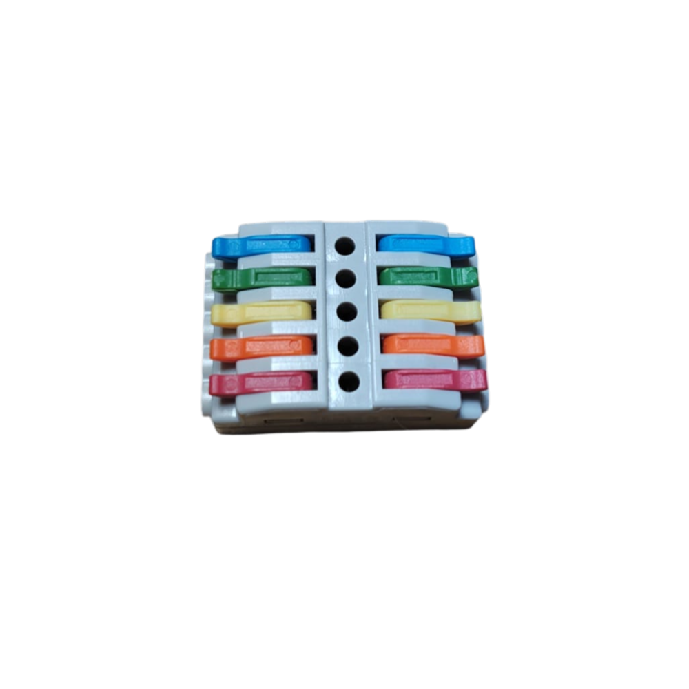 Conector electric tip Wago 5 intrări 5 ieșiri cu pârghii colorate [3]