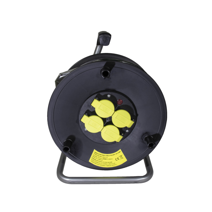 Derulator prelungitor electric 50 M pe tambur 3x1.5mm , 4 prize cu capac , protectie si impamantare [2]