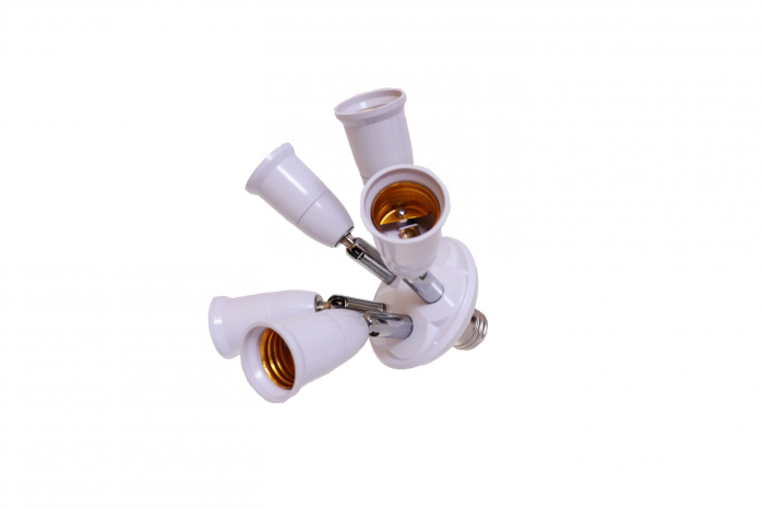 Dulie cu 5 brațe E27–E27 adaptor pentru 5 becuri LED 220V [2]