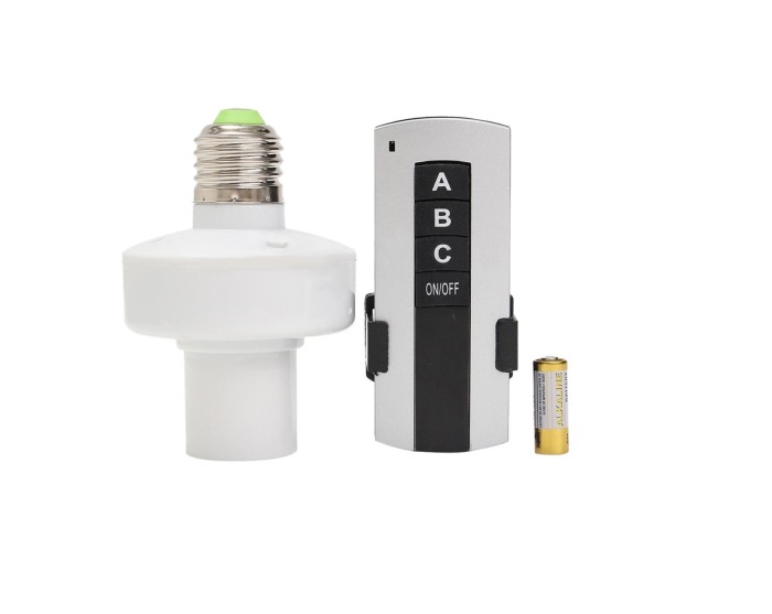 Dulie E27 cu telecomanda - 3 canale H-Y501 - Imagine produs en-gros [1]