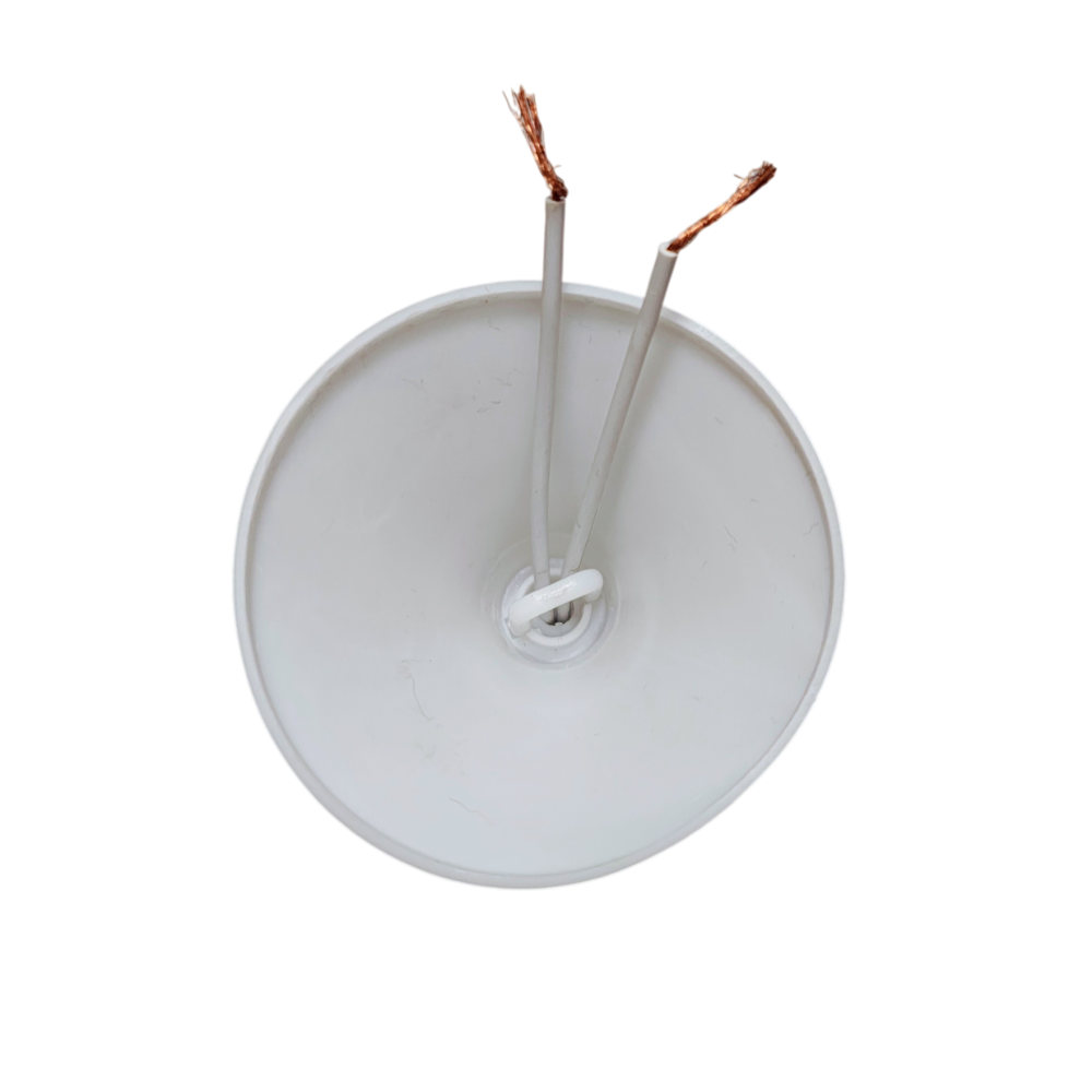 Dulie E27 din ceramică cu tijă de susținere 15 cm și cablu 2x0,5 mm² albă [3]