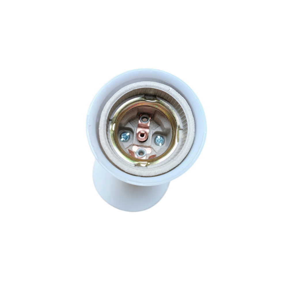 Dulie E27 din ceramică cu tijă de susținere 15 cm și cablu 2x0,5 mm² albă [5]