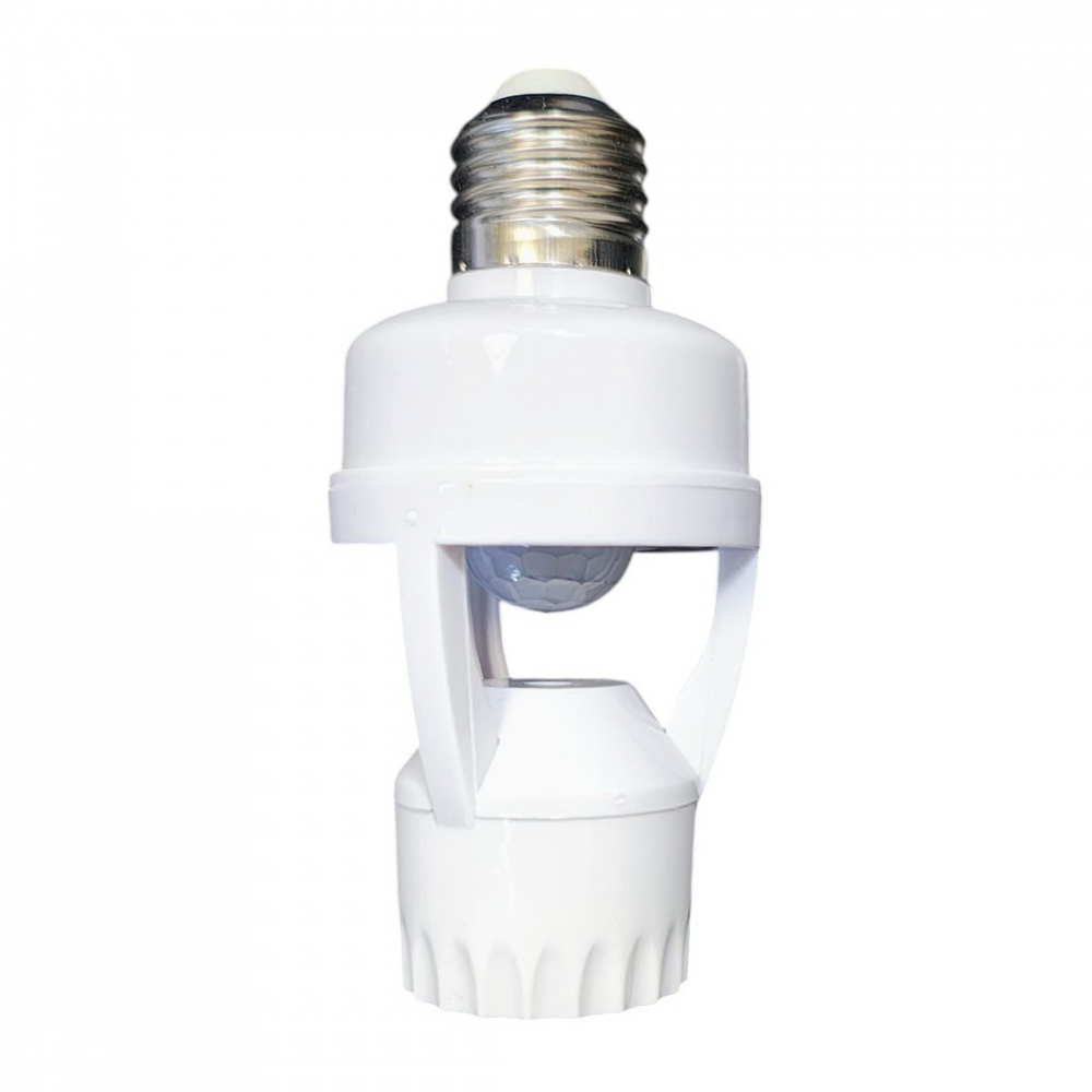 Dulie E27-E27 adaptor cu senzor de lumina si miscare 360° - Imagine produs en-gros [1]