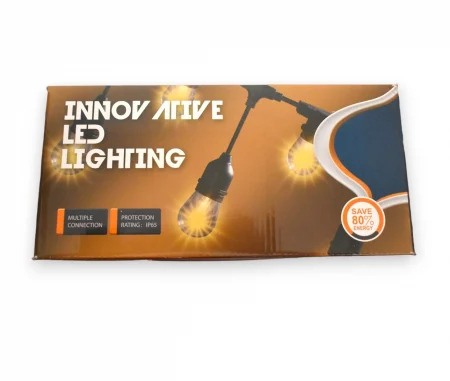 Ghirlanda solara cu 20 becuri S14 Led - Imagine produs en-gros [4]