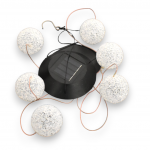 Instalatie solara Figurine de vant cu globuri albe [4]