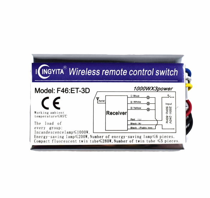 Intrerupator cu telecomanda wireless universala pentru lustra 3 canale A03 [2]
