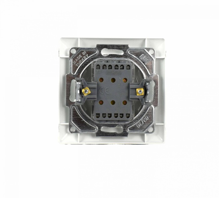 Intrerupator dublu cap scara 10 A Visage alb - Imagine produs en-gros [2]
