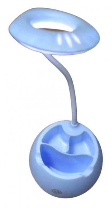 Lampa birou SST-813/ Veioza Led cu acumulator si suport telefon si pixuri colorata [2]