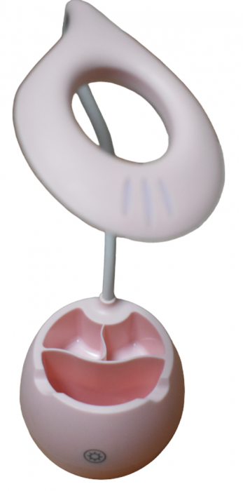 Lampa birou SST-813/ Veioza Led cu acumulator si suport telefon si pixuri colorata [3]