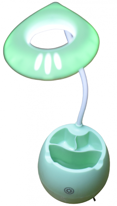 Lampa birou SST-813/ Veioza Led cu acumulator si suport telefon si pixuri colorata [1]