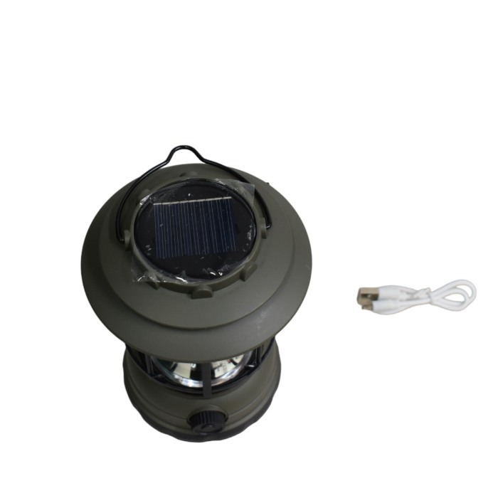 Lampă de camping solara S-27 cu LED  reîncărcabilă prin USB  portabilă retro cablu USB inclus - Imagine produs en-gros [2]