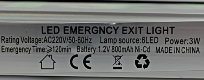 Lampa  tip exit Emergenta Toaleta Femei - Barbati 1 Fata - Imagine produs en-gros [2]