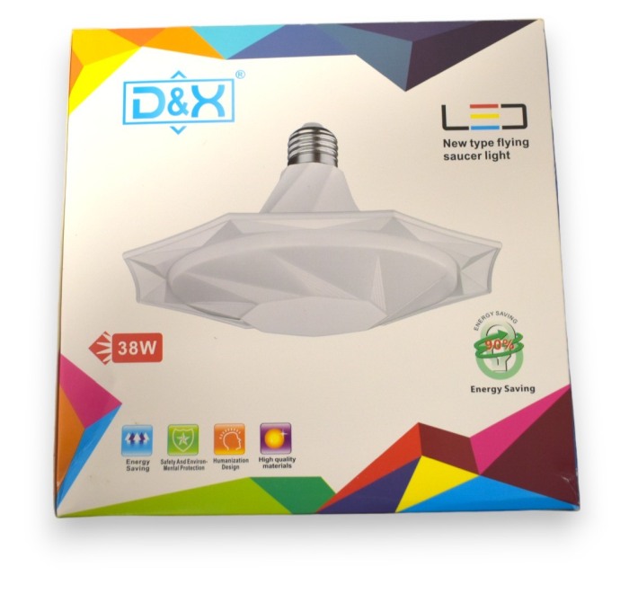 Lampa LED cu soclu E27 38W model diamant - Imagine produs en-gros [2]