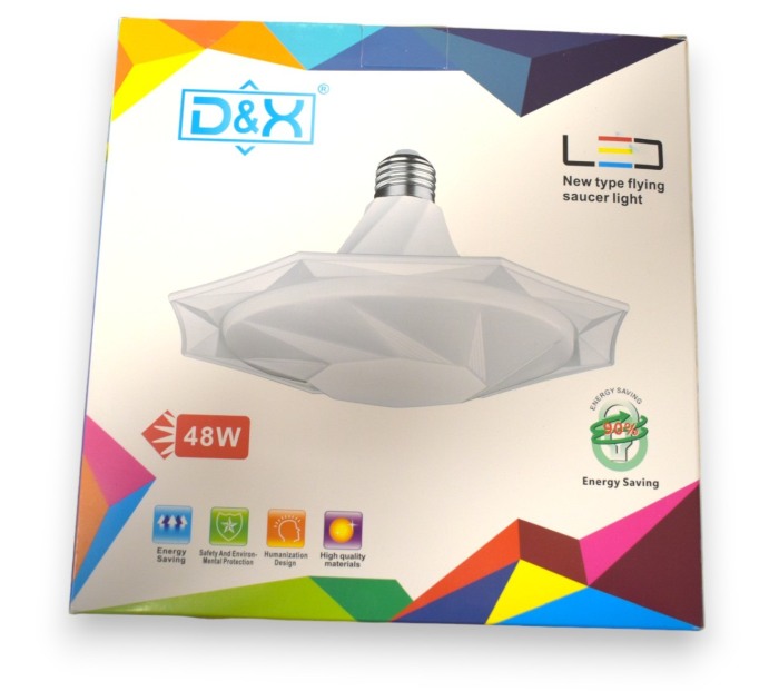 Lampa LED cu soclu E27 48W model diamant - Imagine produs en-gros [2]