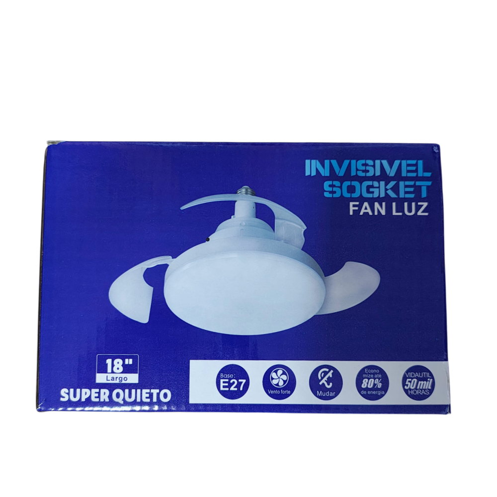 Lampă LED cu ventilator E27 și palete retractabile, 30W, telecomandă, 3 viteze, lumină reglabilă 3000K-6500K [8]